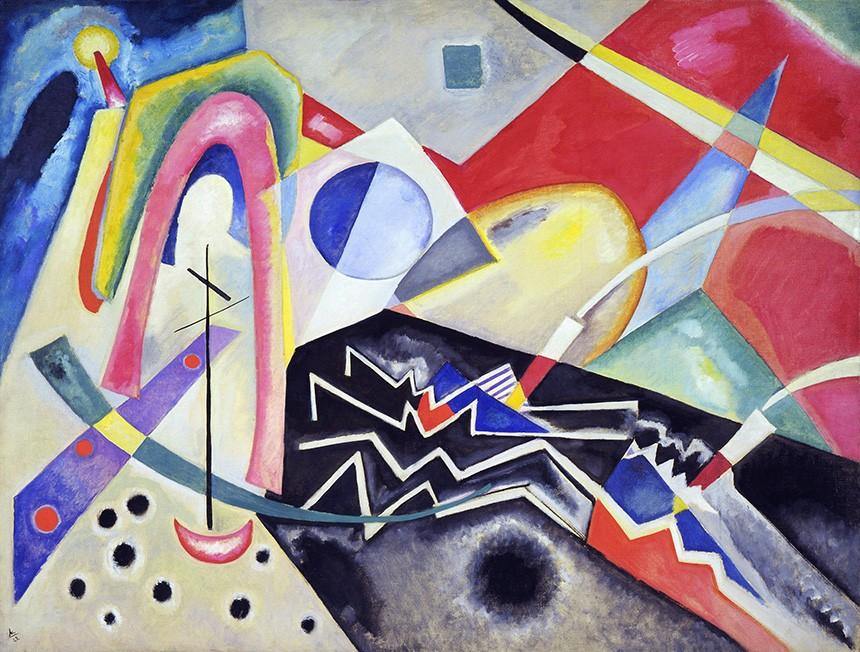 Zig Zag Branco (Wassily Kandinsky) - Reprodução com Qualidade Museu