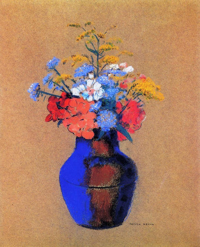 Flores selvagens em um vaso (Odilon Redon) - Reprodução com Qualidade Museu