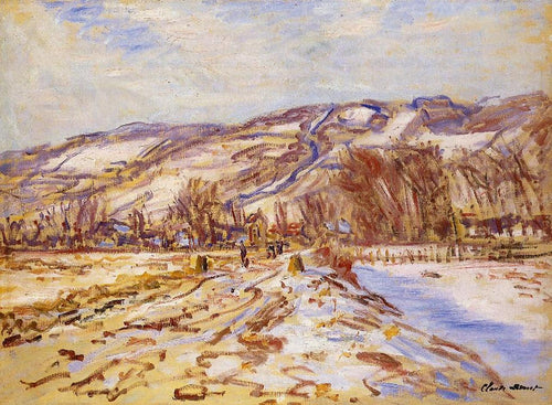 Inverno em Giverny (Claude Monet) - Reprodução com Qualidade Museu