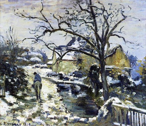Inverno em Montfoucault (Camille Pissarro) - Reprodução com Qualidade Museu