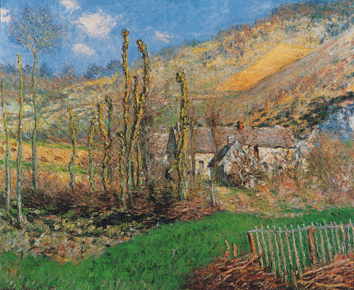 Paisagem de inverno no Val De Falaise (Claude Monet) - Reprodução com Qualidade Museu