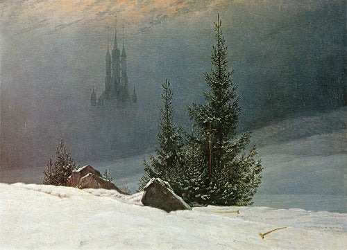 Paisagem de inverno (Caspar David Friedrich) - Reprodução com Qualidade Museu