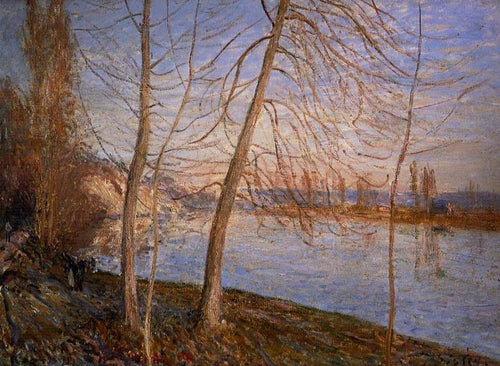 Manhã de inverno, Veneux (Alfred Sisley) - Reprodução com Qualidade Museu