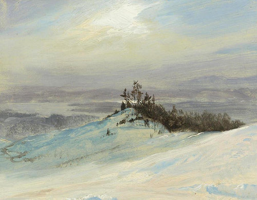 Inverno no rio Hudson perto de Catskill, Nova York (Frederic Edwin Church) - Reprodução com Qualidade Museu
