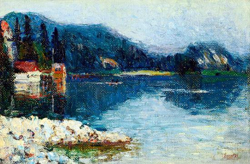Kochel - Lago, Nevoeiro (Wassily Kandinsky) - Reprodução com Qualidade Museu