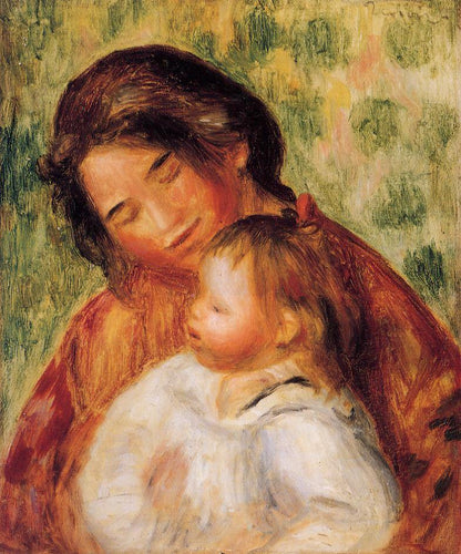 Mulher e criança (Pierre-Auguste Renoir) - Reprodução com Qualidade Museu