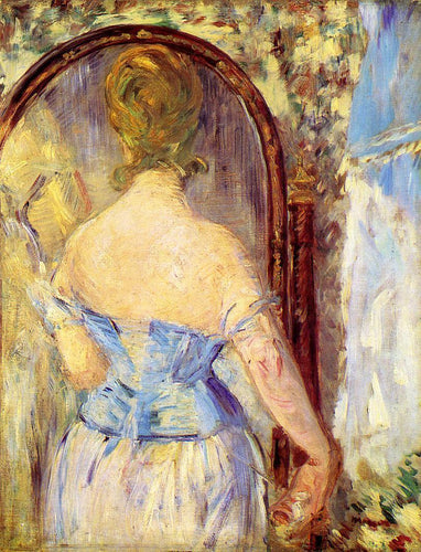 Mulher Diante De Um Espelho (Edouard Manet) - Reprodução com Qualidade Museu