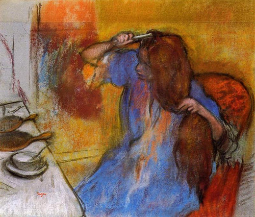 Mulher escovando o cabelo (Edgar Degas) - Reprodução com Qualidade Museu