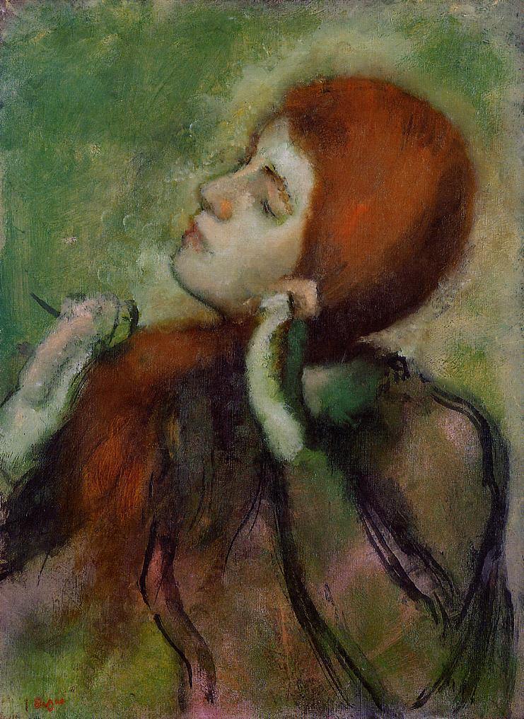Mulher penteando o cabelo (Edgar Degas) - Reprodução com Qualidade Museu