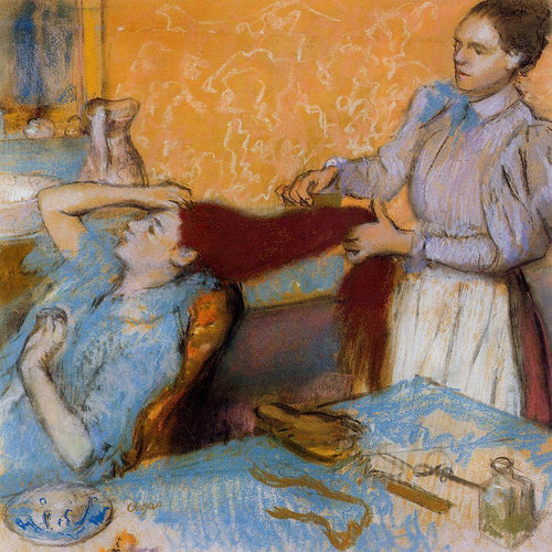 Mulher Penteando o Cabelo (Edgar Degas) - Reprodução com Qualidade Museu