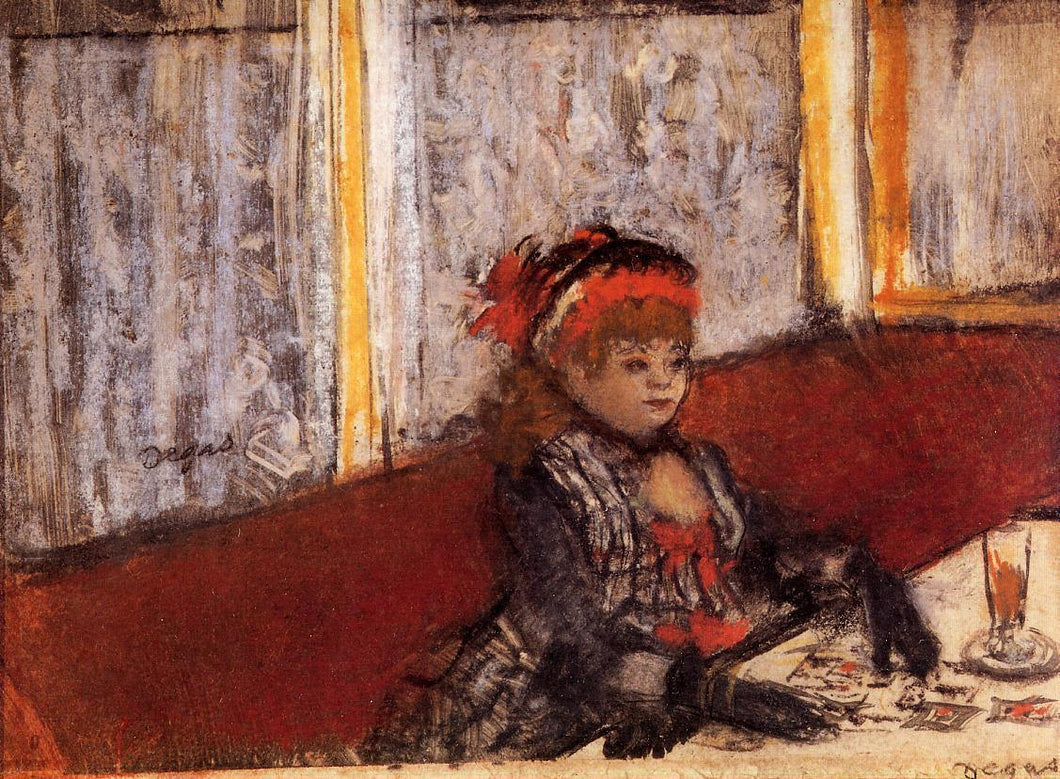 Mulher em um café (Edgar Degas) - Reprodução com Qualidade Museu
