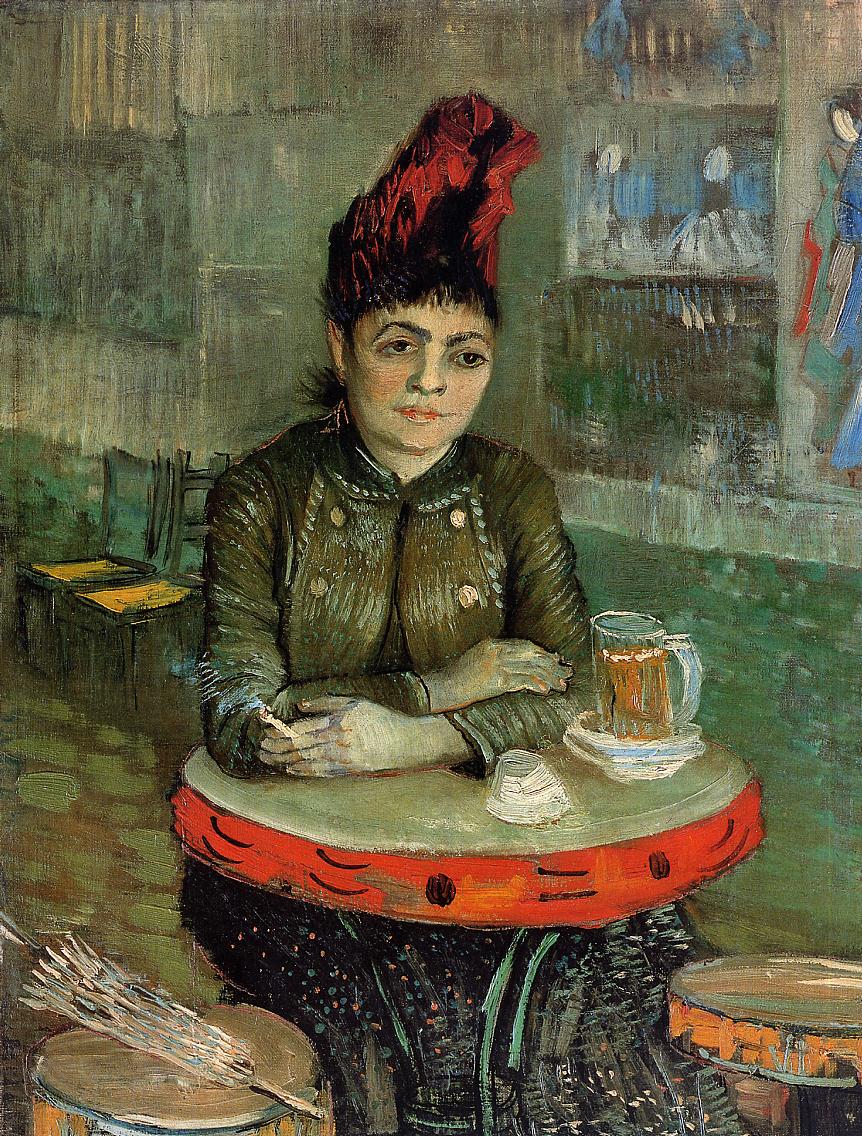 Mulher No Café Tambourin (Vincent Van Gogh) - Reprodução com Qualidade Museu