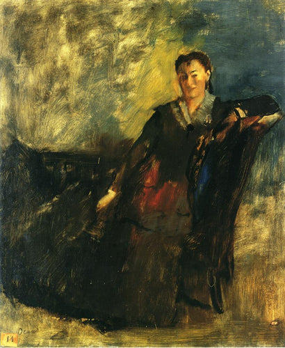 Mulher sentada em um canapé (Edgar Degas) - Reprodução com Qualidade Museu