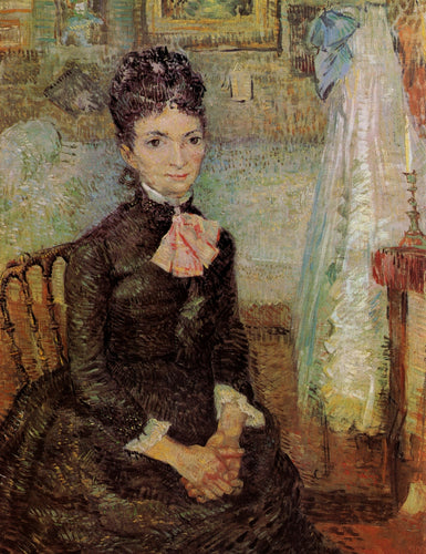Mulher sentada perto de um berço (Vincent Van Gogh) - Reprodução com Qualidade Museu