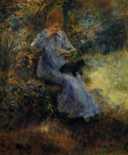 Mulher Com Um Cachorro Preto (Pierre-Auguste Renoir) - Reprodução com Qualidade Museu