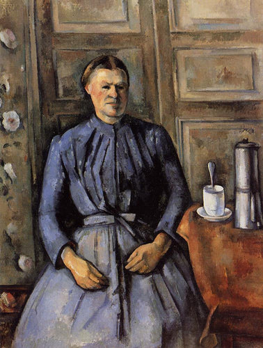 Mulher Com Uma Bule De Café (Paul Cézanne) - Reprodução com Qualidade Museu