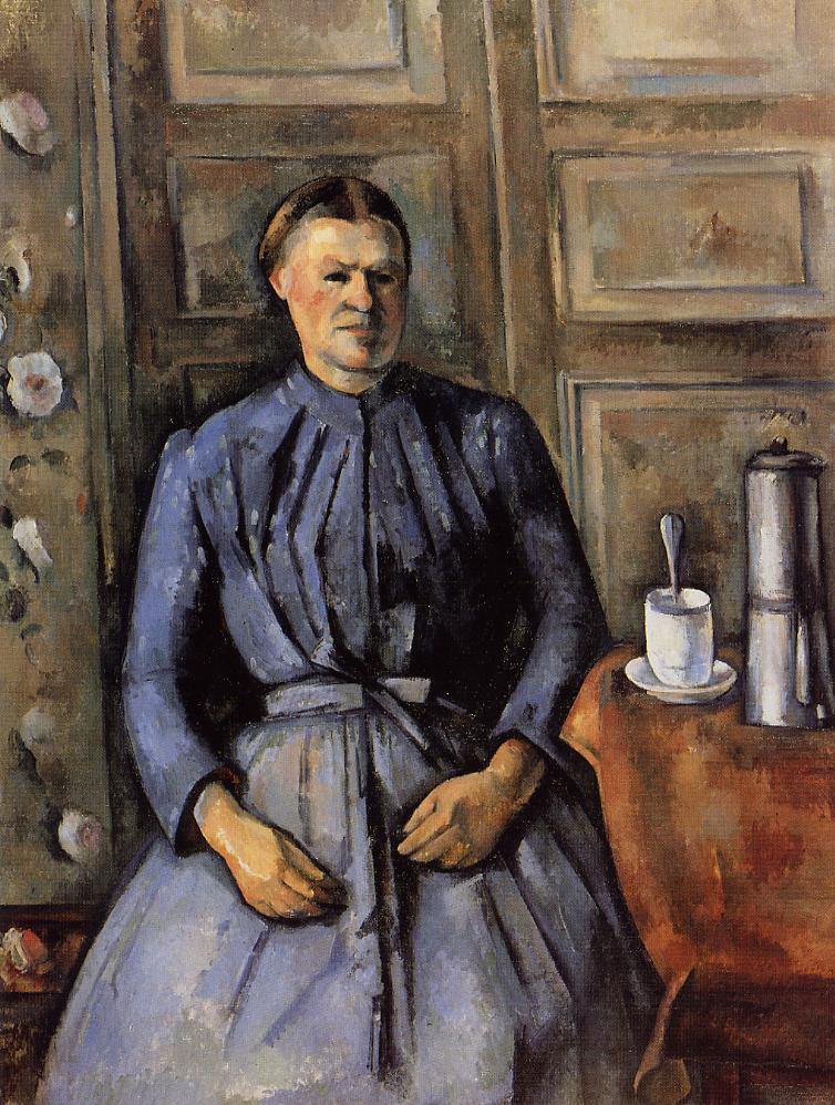 Mulher Com Uma Bule De Café (Paul Cézanne) - Reprodução com Qualidade Museu