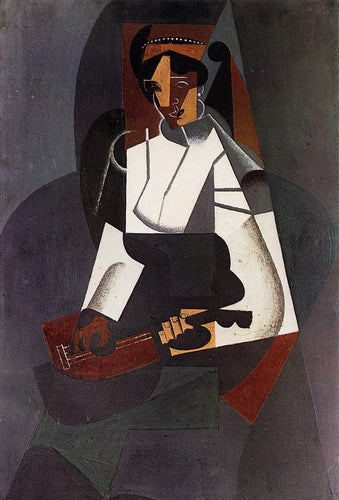 Mulher com bandolim depois de Corot (Juan Gris) - Reprodução com Qualidade Museu