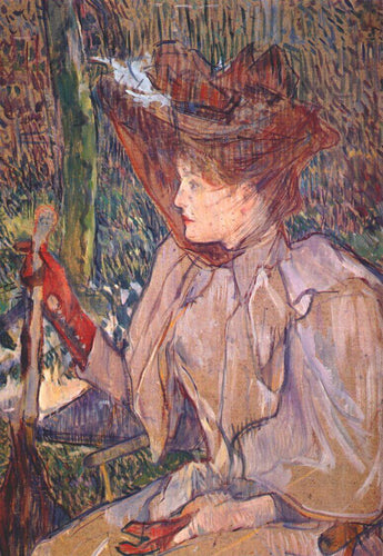 Mulher com luvas - Honorine Platzer (Henri de Toulouse-Lautrec) - Reprodução com Qualidade Museu