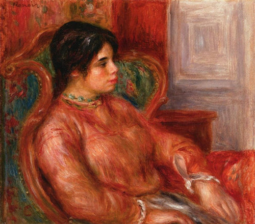 Mulher Com Cadeira Verde (Pierre-Auguste Renoir) - Reprodução com Qualidade Museu