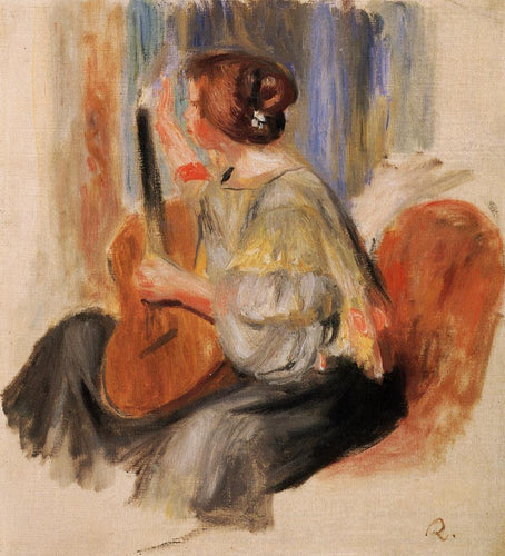 Mulher Com Guitarra (Pierre-Auguste Renoir) - Reprodução com Qualidade Museu