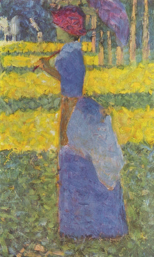 Mulher com guarda-chuva (Georges Seurat) - Reprodução com Qualidade Museu