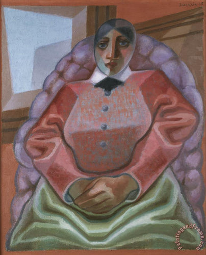 Mulher em uma poltrona (Juan Gris) - Reprodução com Qualidade Museu