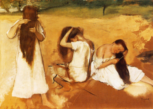 Mulheres penteando o cabelo (Edgar Degas) - Reprodução com Qualidade Museu