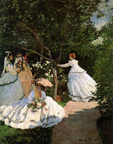 Mulheres no jardim (Claude Monet) - Reprodução com Qualidade Museu