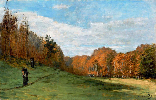 Portadores de madeira na floresta de Fontainebleau (Claude Monet) - Reprodução com Qualidade Museu