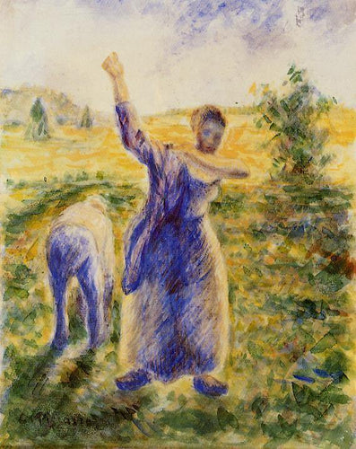 Trabalhadores no campo (Camille Pissarro) - Reprodução com Qualidade Museu