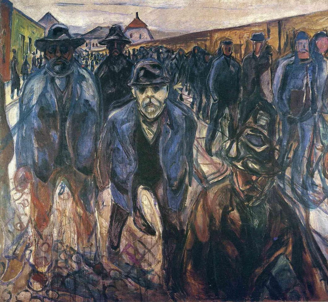 Trabalhadores a caminho de casa (Edvard Munch) - Reprodução com Qualidade Museu