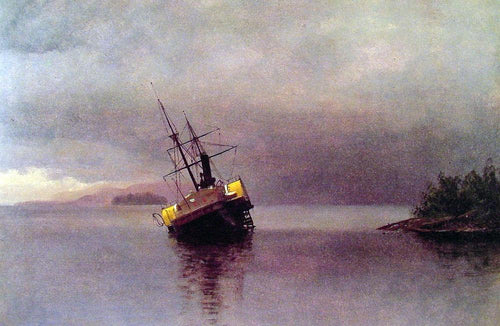 Naufrágio do Ancon em Loring Bay, Alasca (Albert Bierstadt) - Reprodução com Qualidade Museu