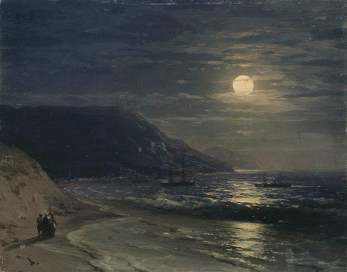 Yalta. As montanhas à noite (Ivan Aivazovsky) - Reprodução com Qualidade Museu