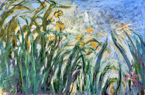 Íris Amarela e Malva (Claude Monet) - Reprodução com Qualidade Museu