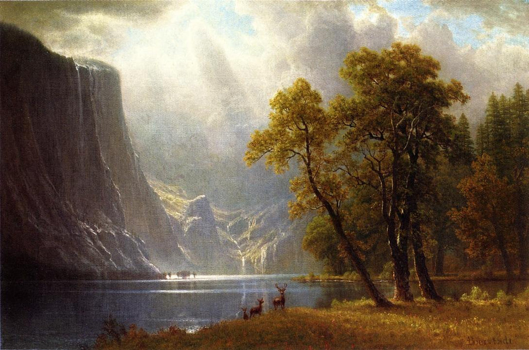 Vale de Yosemite (Albert Bierstadt) - Reprodução com Qualidade Museu
