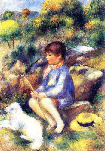Menino à beira do rio (Pierre-Auguste Renoir) - Reprodução com Qualidade Museu