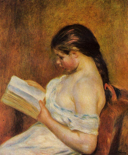 Leitura de menina (Pierre-Auguste Renoir) - Reprodução com Qualidade Museu