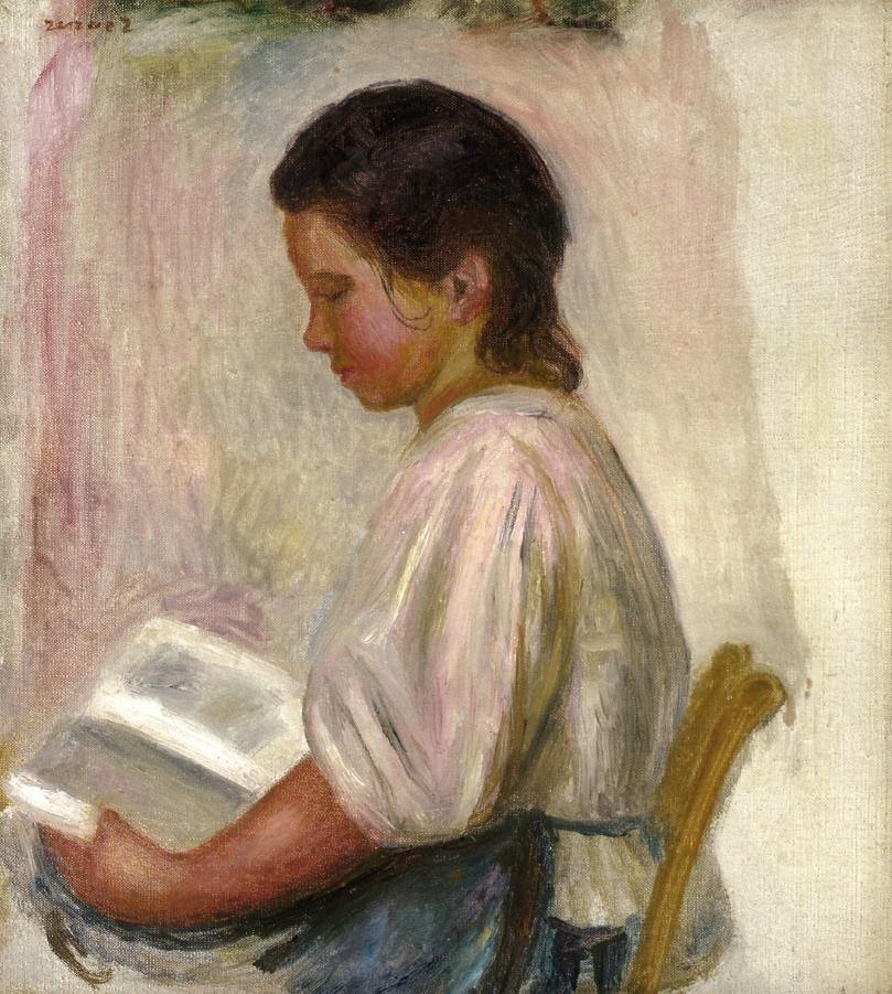 Leitura de menina (Pierre-Auguste Renoir) - Reprodução com Qualidade Museu