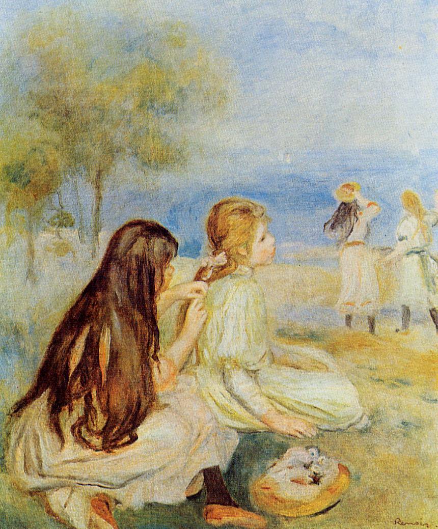 Crianças à Beira-mar (Pierre-Auguste Renoir) - Reprodução com Qualidade Museu