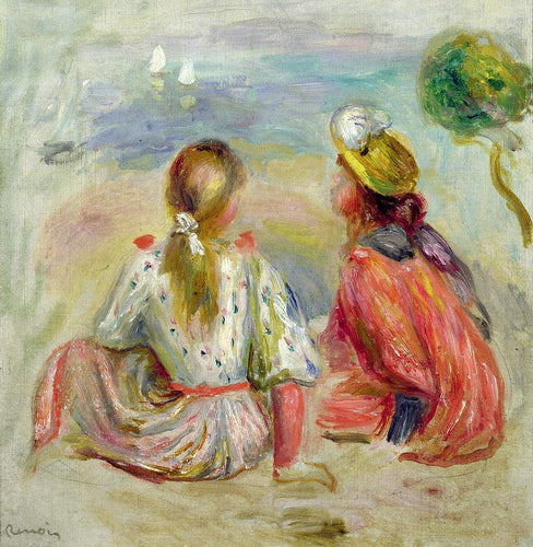 Meninas na praia (Pierre-Auguste Renoir) - Reprodução com Qualidade Museu