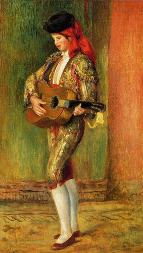 Jovem Guitarrista em Pé (Pierre-Auguste Renoir) - Reprodução com Qualidade Museu