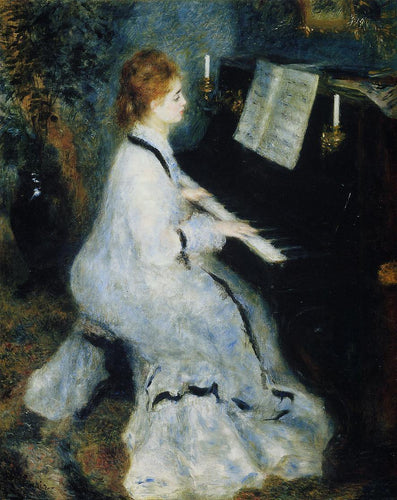 Jovem ao piano (Pierre-Auguste Renoir) - Reprodução com Qualidade Museu