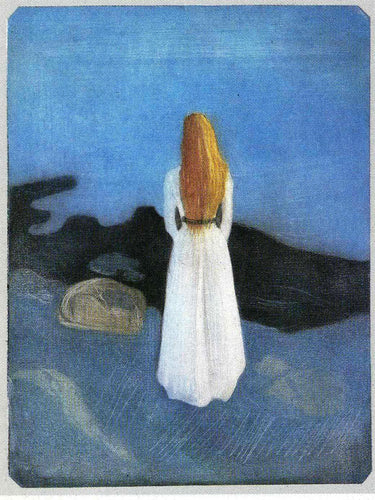 Mulher jovem na costa (Edvard Munch) - Reprodução com Qualidade Museu