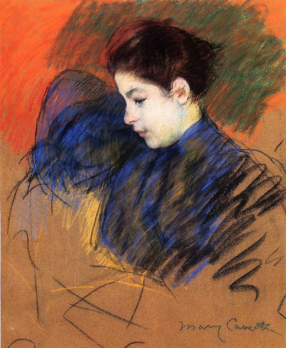 Jovem refletindo (Mary Cassatt) - Reprodução com Qualidade Museu