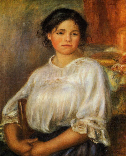Jovem Mulher Sentada (Pierre-Auguste Renoir) - Reprodução com Qualidade Museu