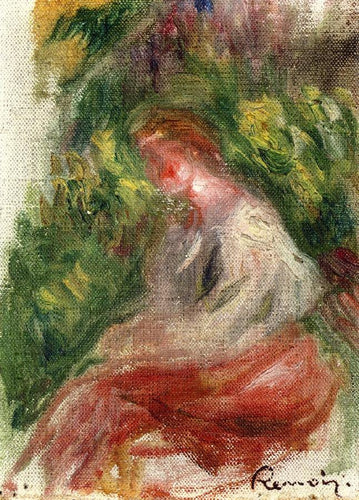 Mulher Jovem, Sentada (Pierre-Auguste Renoir) - Reprodução com Qualidade Museu