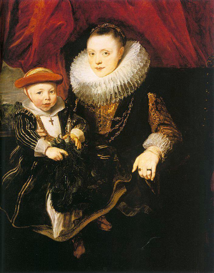 Mulher jovem com uma criança (Anthony van Dyck) - Reprodução com Qualidade Museu