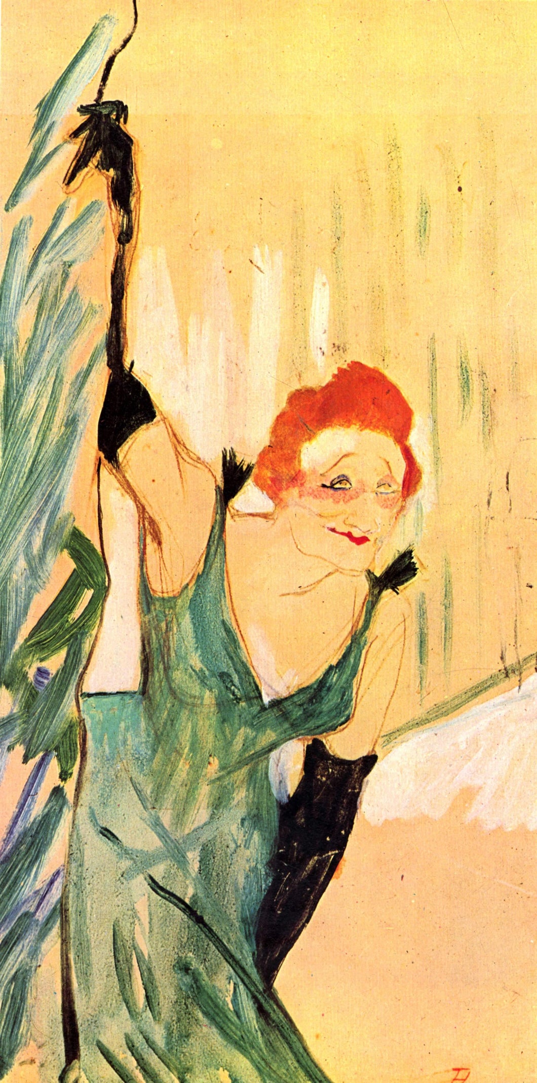 Yvette Guilbert (Henri de Toulouse-Lautrec) - Reprodução com Qualidade Museu