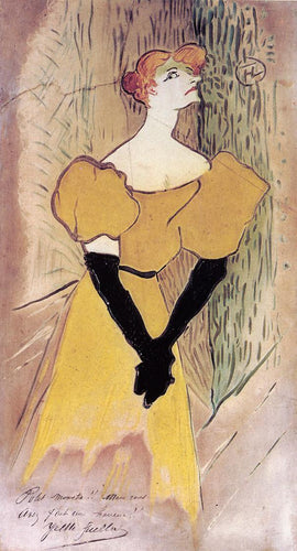Yvette Guilbert (Henri de Toulouse-Lautrec) - Reprodução com Qualidade Museu